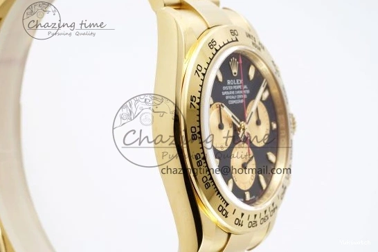 1:1 BTF Best SA4130 Daytona Black YG Bracelet Edition on 116508 YG Dial 0109